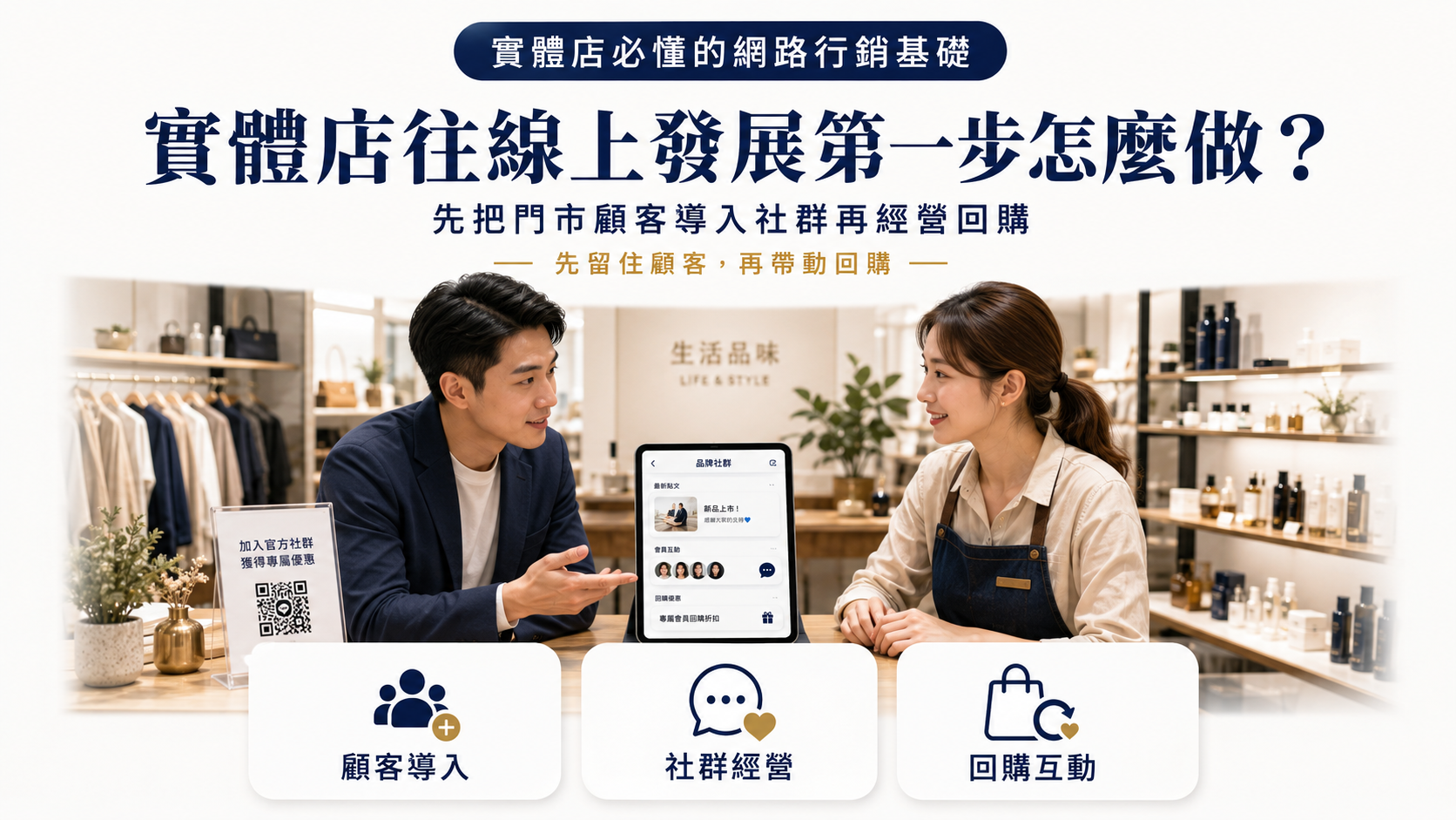 實體店往線上發展第一步怎麼做？先把門市顧客導入社群再經營回購
