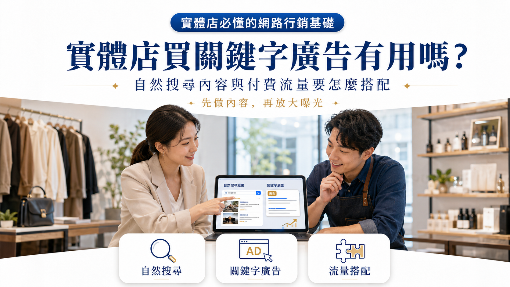 實體店買關鍵字廣告有用嗎？自然搜尋內容與付費流量要怎麼搭配