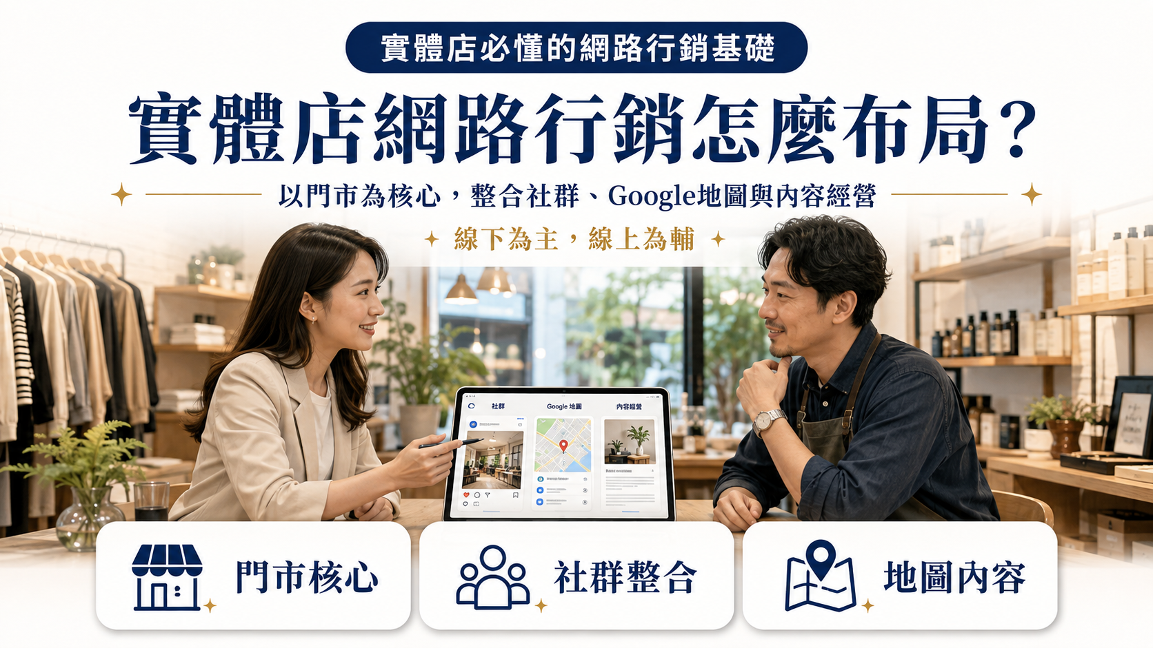 實體店網路行銷怎麼布局？以門市為核心，整合社群、Google地圖與內容經營