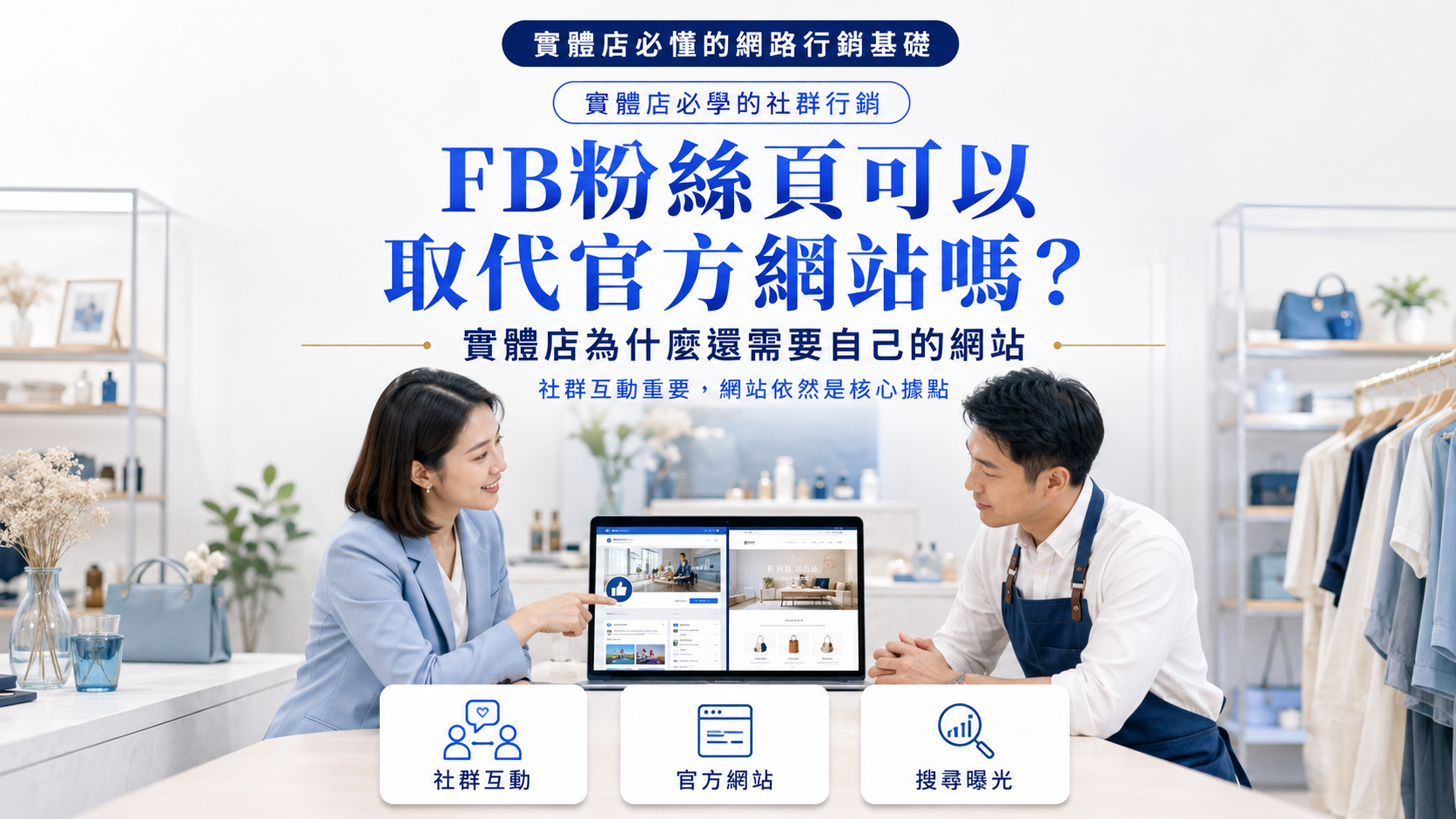 FB粉絲頁可以取代官方網站嗎？實體店為什麼還需要自己的網站