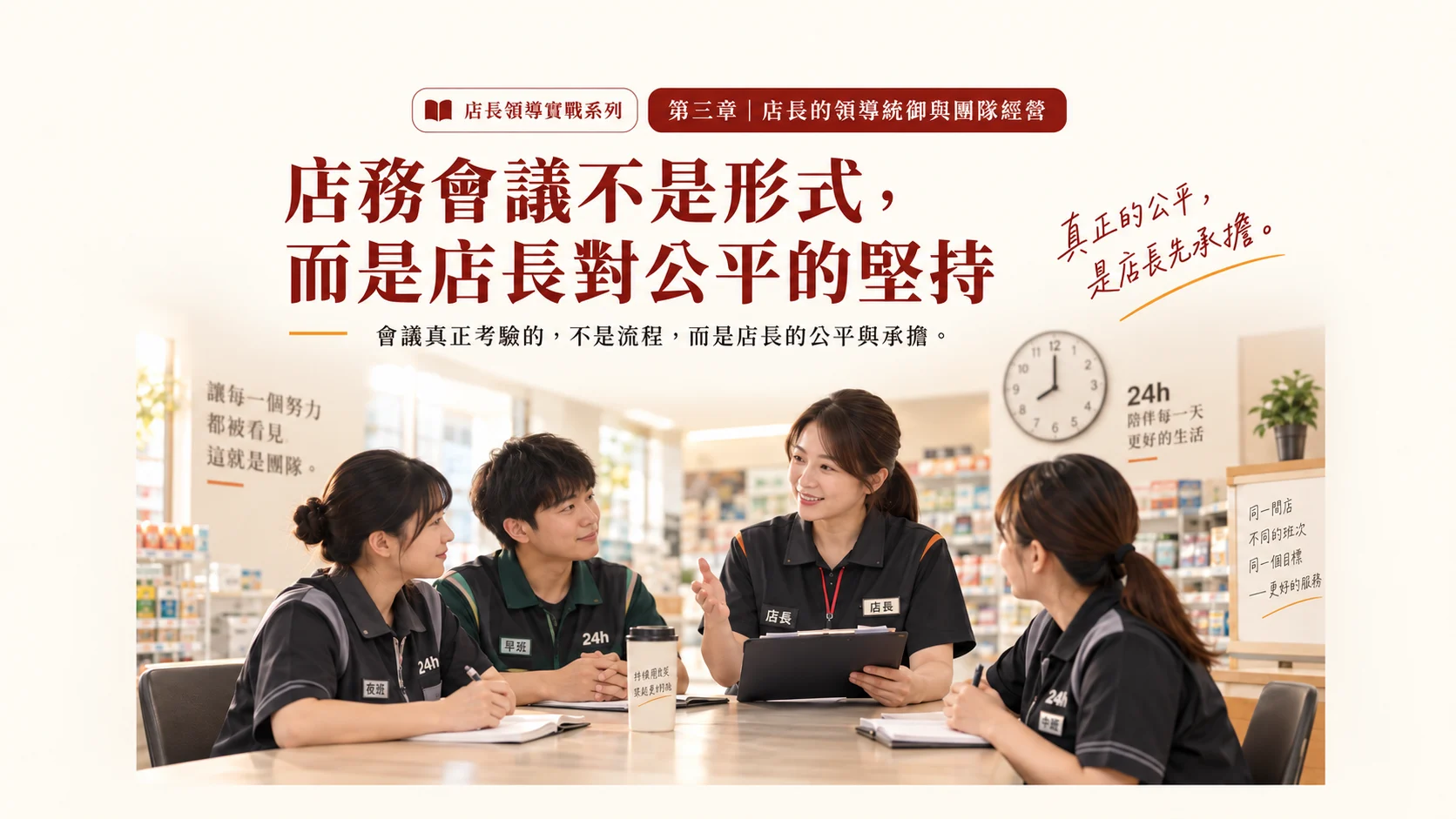 店務會議不是形式，而是店長對公平的堅持