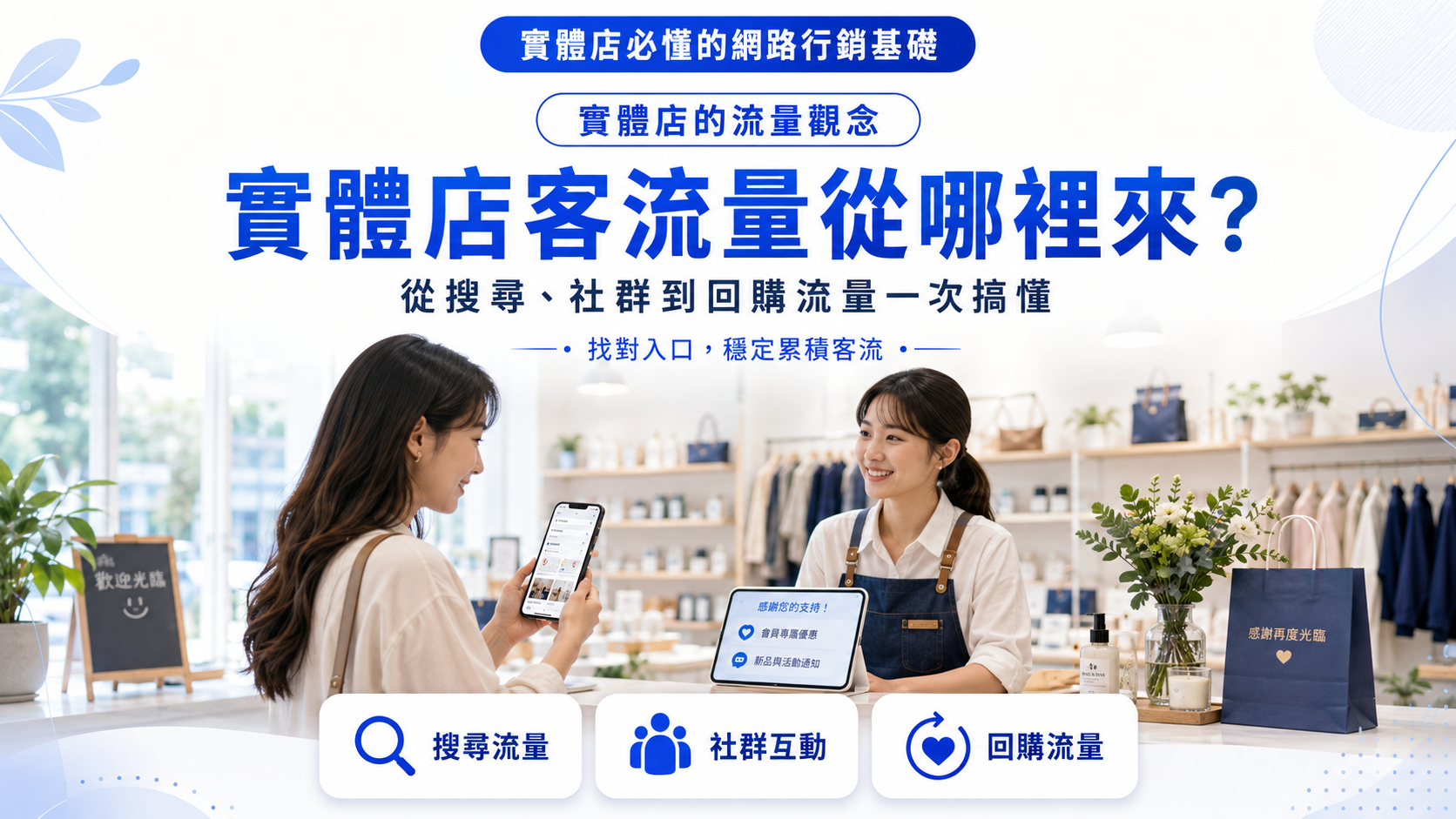 實體店客流量從哪裡來？從搜尋、社群到回購流量一次搞懂